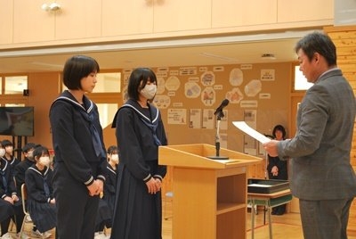 表彰　女子中学 中春別中学校】表彰式 | 行事 | 中春別中学校 | 別海町立小・中学校・幼稚園ブログ
