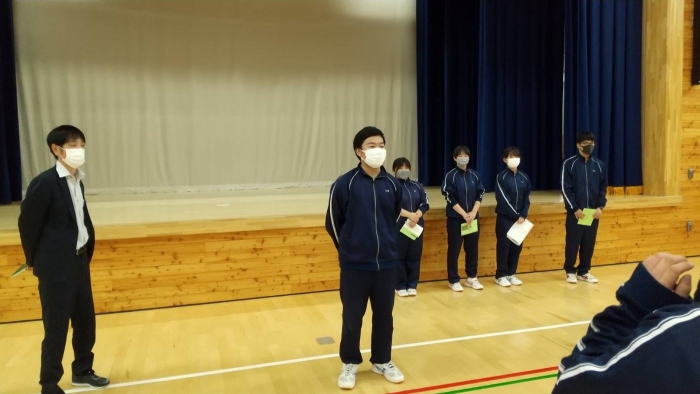 班長代表あいさつ